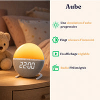 Réveil adulte simulateur d'aube Aube, Amidenuit