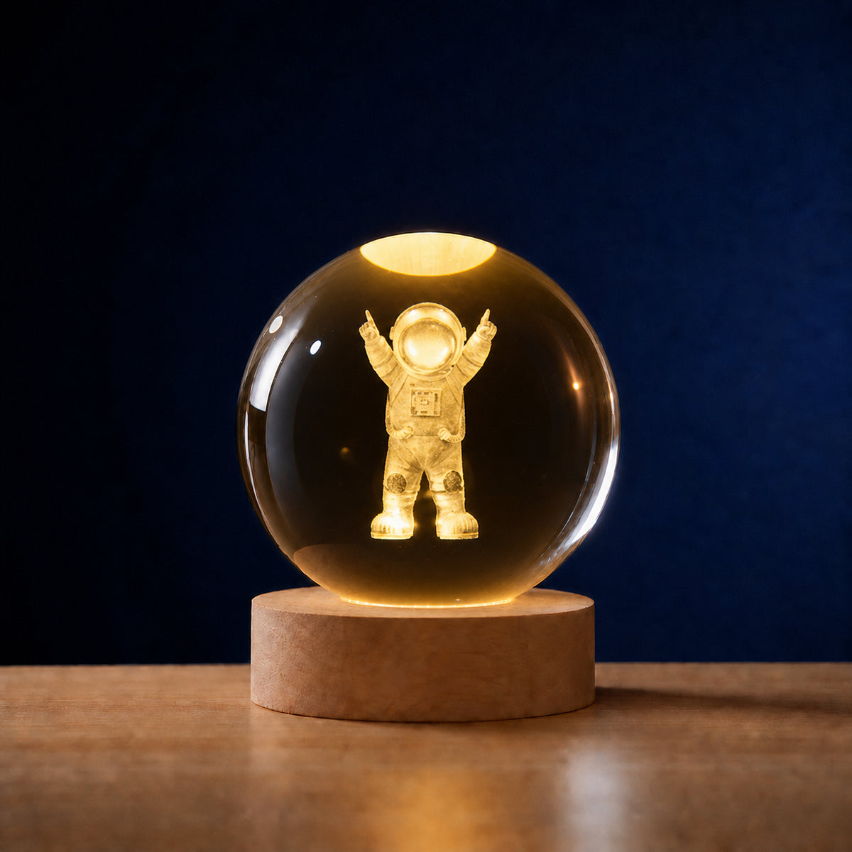 Veilleuse enfant d'ambiance Boule de Cristal avec projections, Amidenuit
