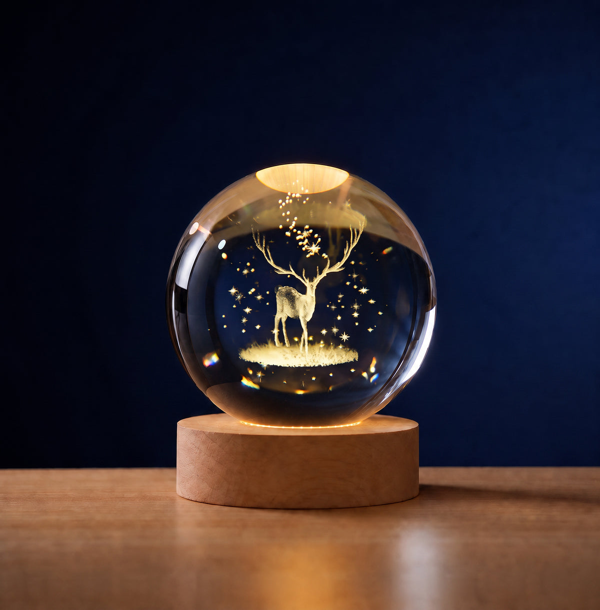 Veilleuse enfant d'ambiance Boule de Cristal avec projections, Amidenuit