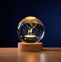 Veilleuse enfant d'ambiance Boule de Cristal avec projections, Amidenuit