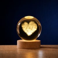 Veilleuse enfant d'ambiance Boule de Cristal avec projections, Amidenuit