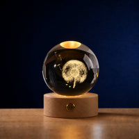 Veilleuse enfant d'ambiance Boule de Cristal avec projections, Amidenuit