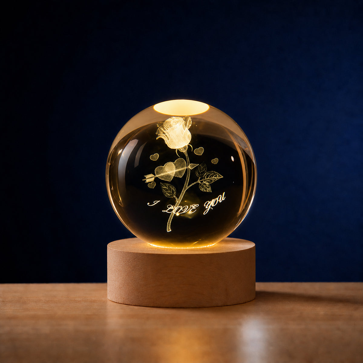 Veilleuse enfant d'ambiance Boule de Cristal avec projections, Amidenuit