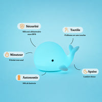 Veilleuse bébé Compagnon Baleine — Wally