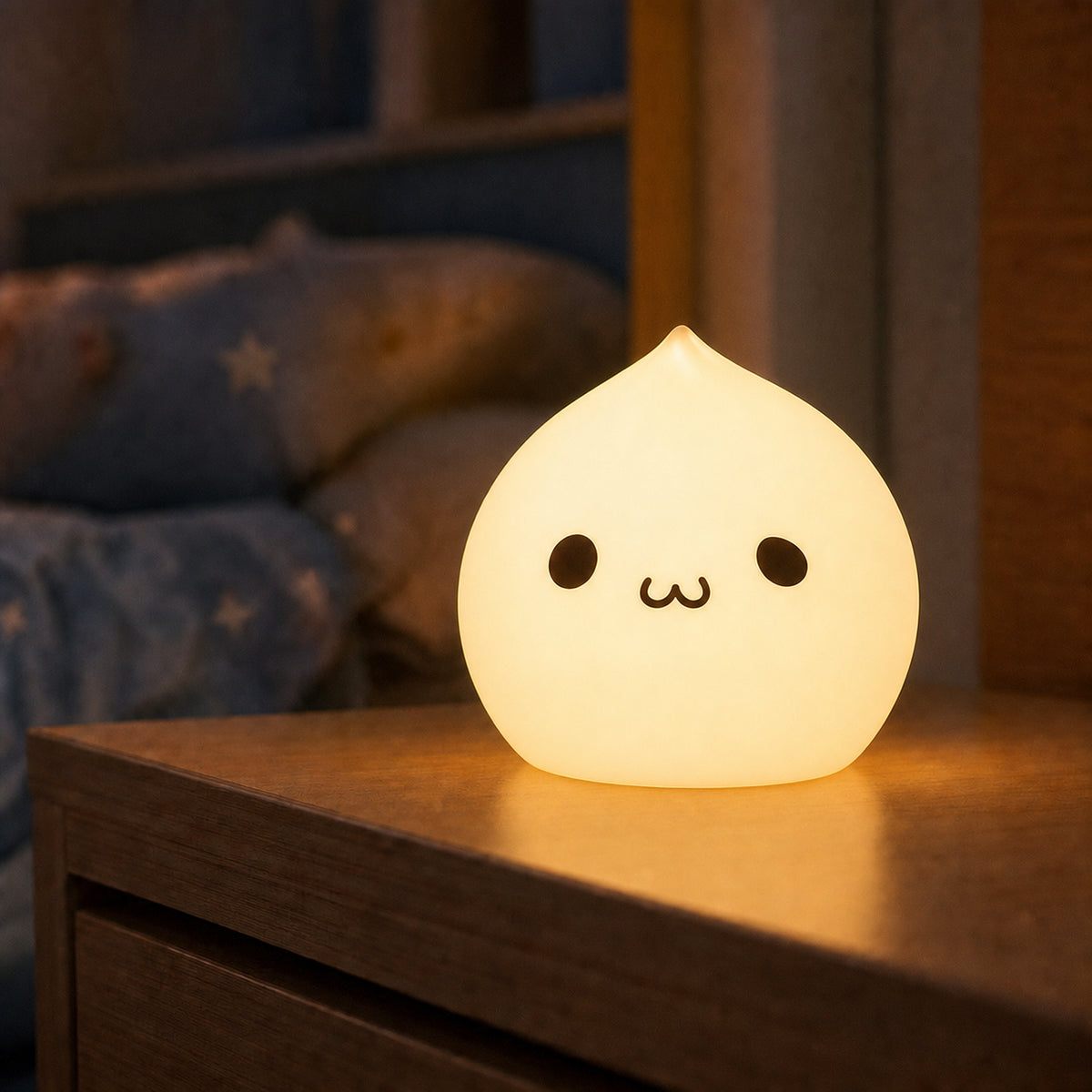Veilleuse bébé Casper en forme de fantôme, lumière ambre chaude, Amidenuit