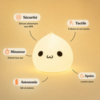Veilleuse bébé Casper en forme de fantôme, lumière ambre chaude, Amidenuit