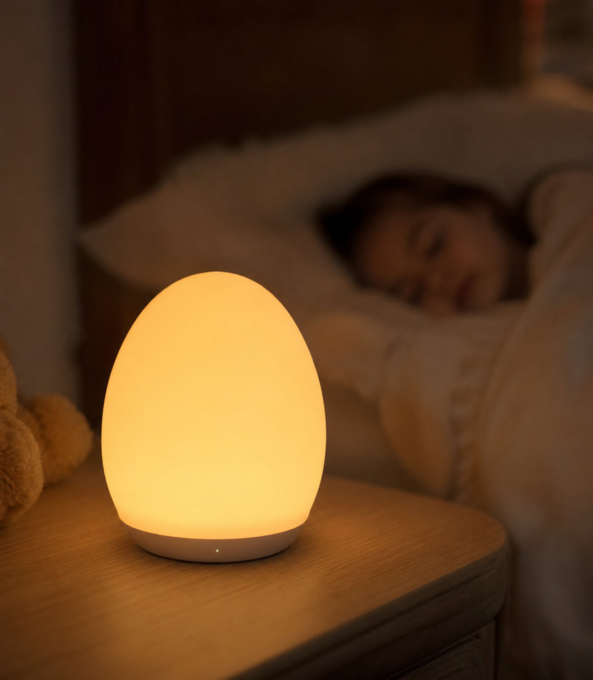 Veilleuse enfant douce Coco, lumière chaude apaisante, Amidenuit
