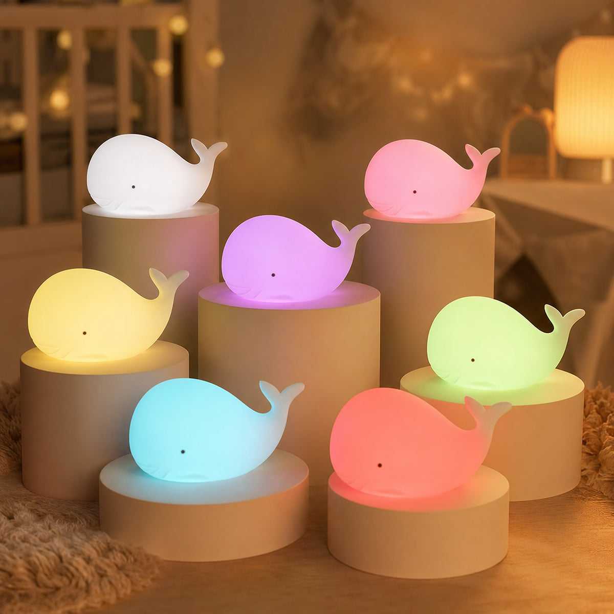 Veilleuse bébé Compagnon Baleine — Wally