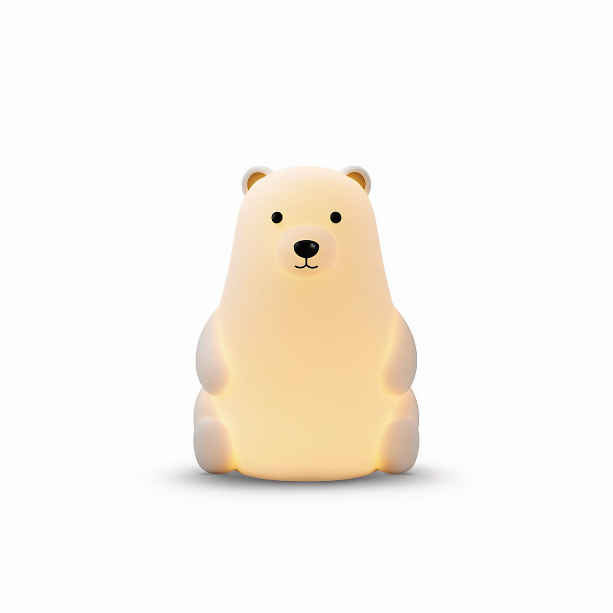Veilleuse bébé Milo en forme d'ours, lumière ambre chaude, Amidenuit