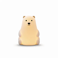 Veilleuse bébé Milo en forme d'ours, lumière ambre chaude, Amidenuit