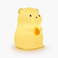 Veilleuse bébé Nooka en forme de hamster, lumière ambre chaude, Amidenuit