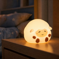 Veilleuse bébé Rosie en forme de mouton, lumière ambre chaude, Amidenuit