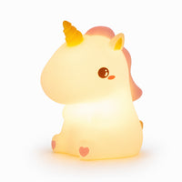 Veilleuse bébé Stella en forme de licorne, lumière ambre chaude, Amidenuit