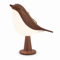 Veilleuse adulte Pica en forme d'oiseau doré, lampe d'ambiance design, Amidenuit