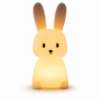 Veilleuse bébé Praline en forme de lapin, silicone doux et lumière ambre chaude, Amidenuit